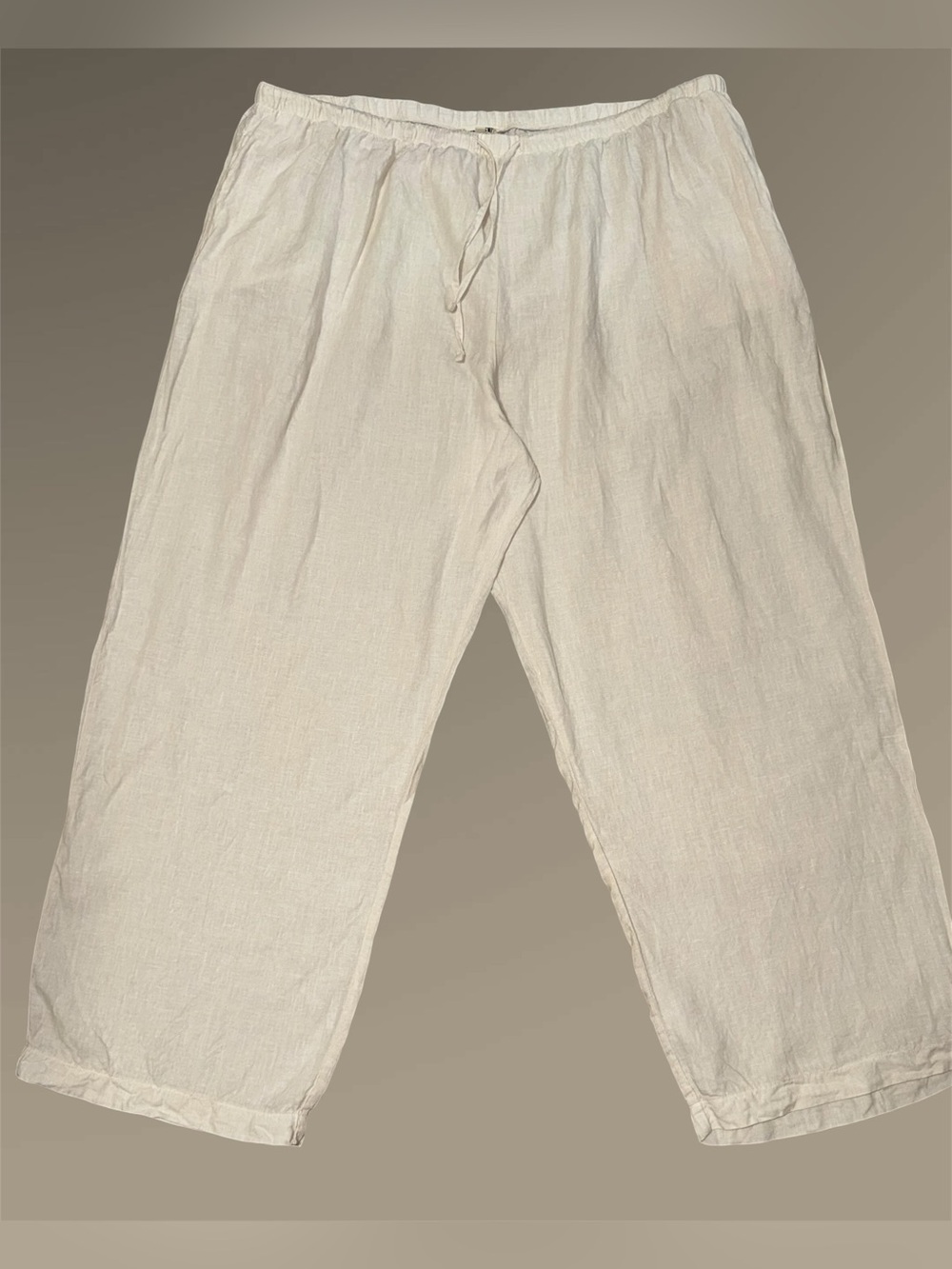 DJERF Avenue Cream Linen Pants 3XL